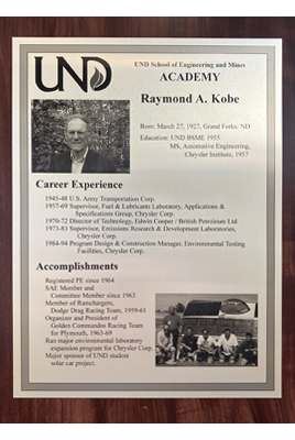 Raymond Kobe plaque