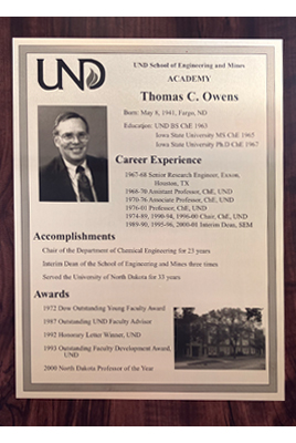 Thomas Owens Plaque