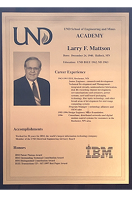larry mattson plaque