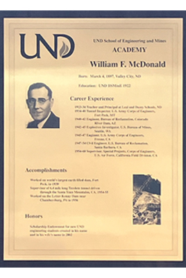 william mcdonald plaque