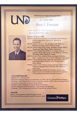 bret fossum plaque