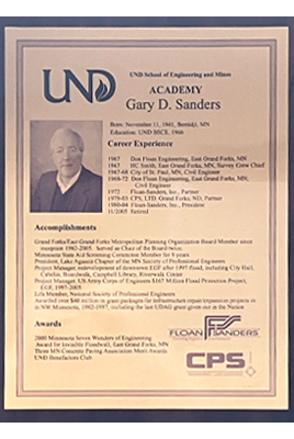 gary sanders plaque
