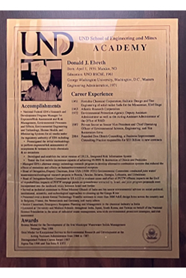 donald ehreth plaque