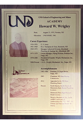 howard wrigley plaque