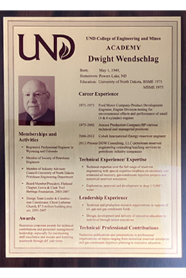 dwight wendschlag plaque