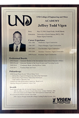 jeffrey vigen plaque
