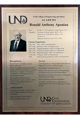 ron apanian plaque
