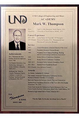 mark thompson plaque