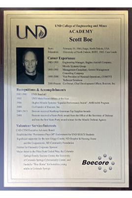 scott boe plaque