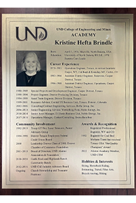 kristine brindle plaque
