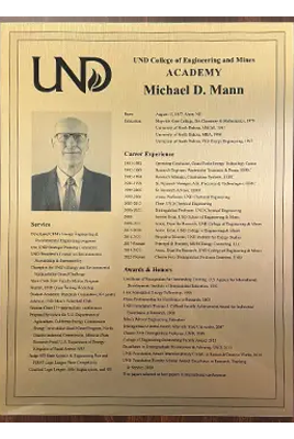 plaque of Michael Mann