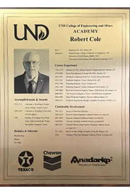 plaque of Robert Cole